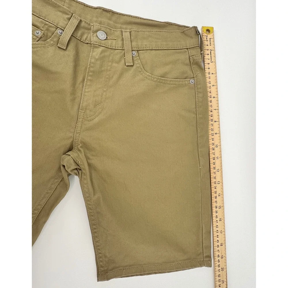 Levis 405‎ Regular Fit Denim Shorts Mens 29 Khaki Tan Brown WaterLess 39864-0079